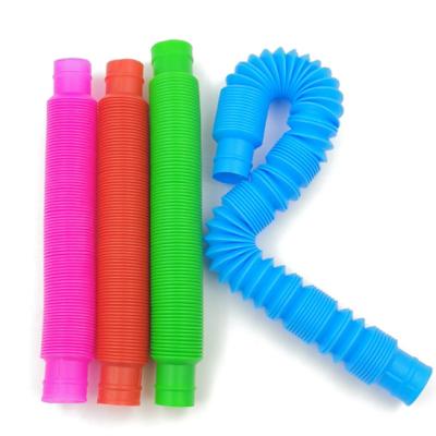 China DIY Trigger Trigger Stirring Person Toys Plastic Pipe Pull Tools Novelty Sensory Deformation Twisted Rope Kids Gift Toy for sale