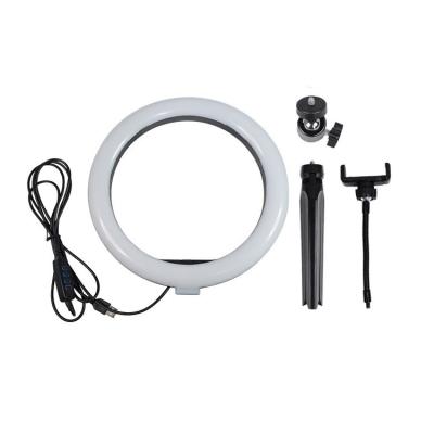 China Make Up Video Fill Studio Light 26CM 10 Inch Dimmable Led Circle Selfie Ring Light With Tabletop Tripod Stand for sale