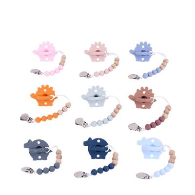 China BPA BPA Free Silicone Baby Teether Soother Baby Pacifier Nipple Clips Chain Clips Rubber Free for sale