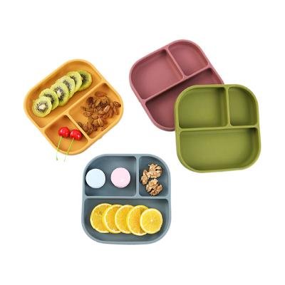 China BPA Free Suction Silicone Baby Dish Dinner Feeding Food Grade Dishes Sets For Kids for sale