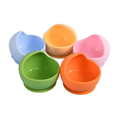 China BPA Free Silicone Suction Feeding Bowl Set With Spoon Food Grade Baby Silicone Feeding Bowls Set for sale