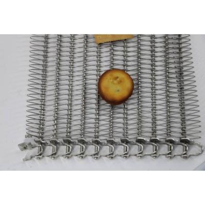 China 304 Stainless Steel Heat Resistant Heat Resistant Spiral Wire Mesh Chain Link Conveyor Belt for sale