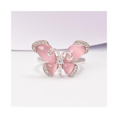 China 2021 Hot Selling Ladies Fashion TRENDY 925 Sterling Silver Butterfly Ring For Women's Party or Gift 925 for sale