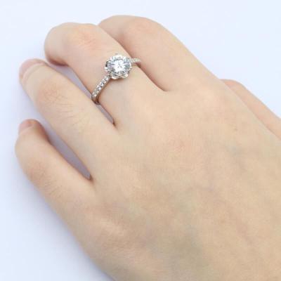 China Vintage 18k Gold Plated Jewelry Sterling Sliver Women Diamond Ring for sale