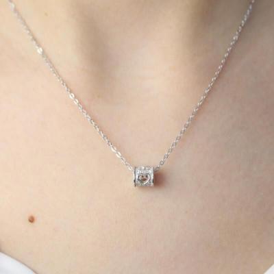 China Wholesale Vintage NS Tennis Chain Gold Filled Jewelry Plated Necklace 18K Sterling Silver 925 Series Pendant Necklace for sale