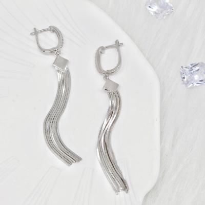 China Wholesale CLASSIC Handmade 925 Sterling Sliver Bead Charm Tassel Earrings For Dress Dress for sale