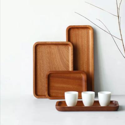 China Sustainable Wooden Tray Dish Tray Dish Wholesale High Quality Fruit Cake Food Tray Trays Candy Dish for sale