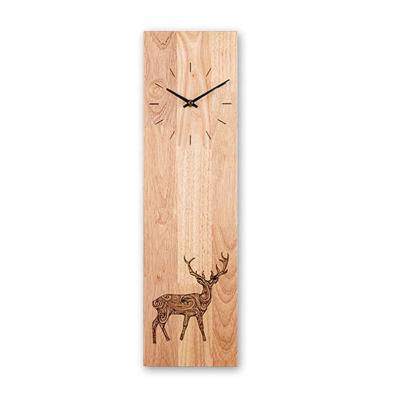 China Calendars Home Decor Sloid Craft Wall Mount Clock Luxury Wooden Laser Accept Logo for sale