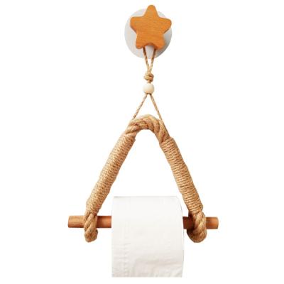 China Hemp Rope Minimalist Wall Mounted Toilet Paper Holder for sale