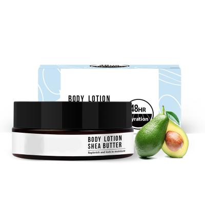 China Private Label Nourishing All Natural Moisturizing Mousse Whitening Skin Butter Cream Body Lotion Vegan Body Butter for sale