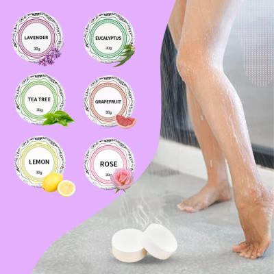 China Private Label Vegan Natural Organic Moisturizing Bath Cleansing Bombs Fizzies Long Lasting Scents Aromatherapy Bath Salt Tablets Shower Steamer Set for sale