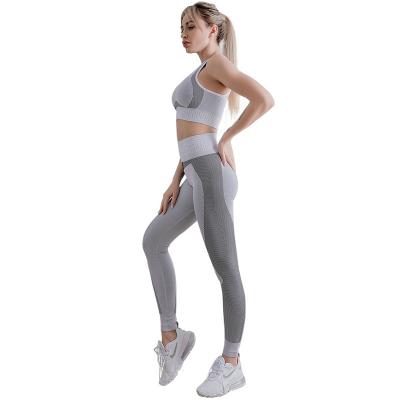 China Breathable Sportswear Running Fitness Women Seamless Workout Yoga Sets Sport Female Gym Suit Women Leggings 2 Piece Set for sale