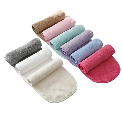 China Pure White or Customized Colors Hypoallergenic Natural Color Ultra Absorbent Face Eye Remover Towels Makeup Cloth for sale