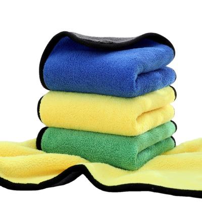 China 600gsm 30x30cm Square Car Wash Towels Coral Fleece Super Soft Microfiber Car Towel Hypoallergenic Hot Selling Detailing Cleaning Towel for sale