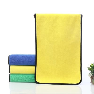 China Amazon Hypoallergenic Custom Whole High Quality Thicken Quick Dry Car Towel Microfiber Double Color Cleaning Cloth Wash Towel For Car for sale