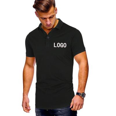 China Anti-wrinkle large size men's casual polo shirt summer short sleeve loose customization for sale