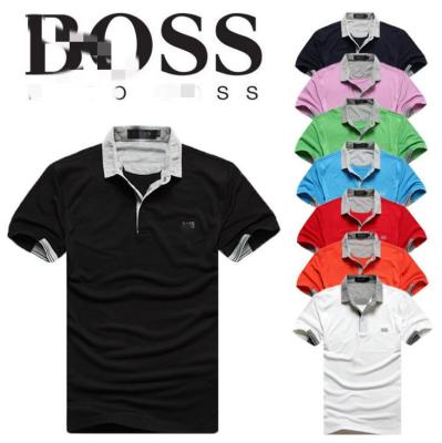 China Anti-Wrinkle Men's BOSS Brand Polo Shirt Summer Short Sleeve Wholesaler for sale