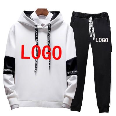 China QUICK DRY Brand Men's Suit Hat Rope Letter Design Warm Autumn And Winter Men'S Hoodie Two-piece Casual Sportswear for sale