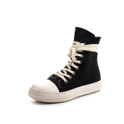 China Wholesale 2022 spring new fashion trend running black short leather boots walking casual shoes low cut canvas fashionable shoes for sale