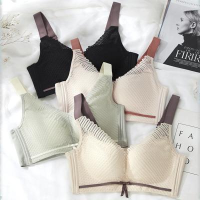 China Free Breasted Women Ladies Bra Big Size Full Cup Lace Women Breathable Sexy Wire Bra Full Figure Comfortable Plus Size Underwear Bra for sale