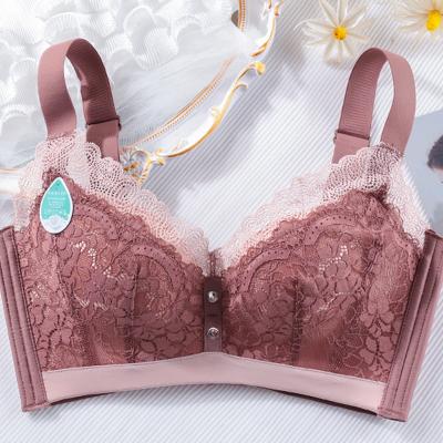 China Breathable Lace Solid Bralette Bralette Padded Bra 2021 Women's Wireless Lace Soft Lingerie Big Size Cup Underwear Bras for sale