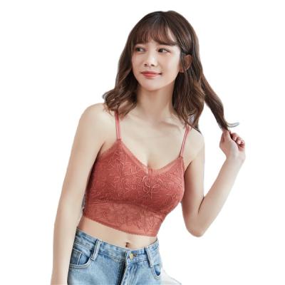 China Wholesale Sexy Wireless Seamless Bralette Bralette Lace Crop Bralette Padded Top Underwear for sale