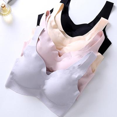 China Wholesale seamless V-neck costura sin sostenes bra lady bra seamless underwear culotte with removable pads for sale