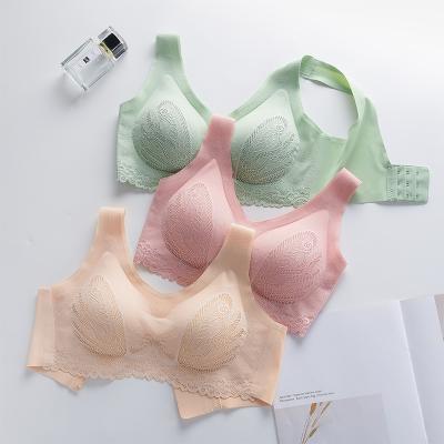 China Seamless plus size women's lace up sostenes inner quality bra femenina de ropa seamless bra large size sexy underwear for sale