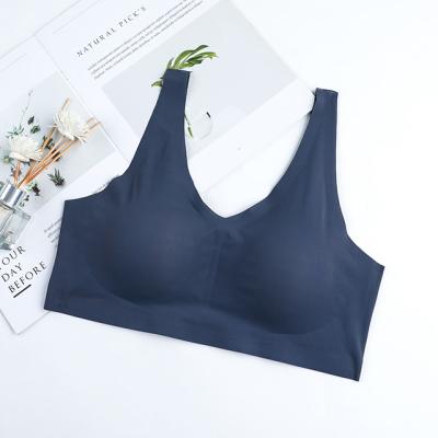 China Wholesale Women's Seamless Comfortable Ladies Padded Seamless Yoga Bra Removeable Bra Invisible Seamless Underwear for sale