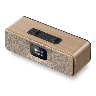 China Wooden Case + Fabric Home Stereo Audio Wooden Case 10W RMS DAB FM Wifi Internet Radio for sale