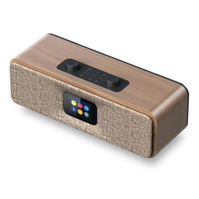 China Wooden 12W x2 RMS BT wifi radio receiver internet desktop radio for sale