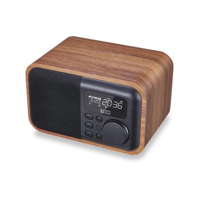 China Wooden Recharged Battery Wooden Speaker With USB &FM &TF &Alarm Function for sale