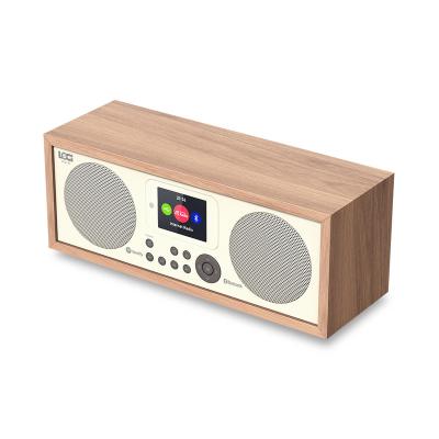 China Wooden Home Audio Wifi Internet Radio With DAB FM BTSpeaker for sale