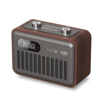 China Portable Radio Wireless BT Speaker With Alarm Clock /USB Playback for sale