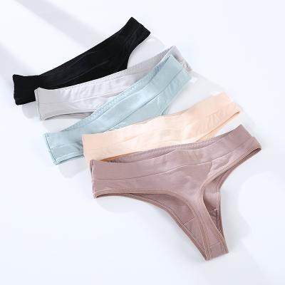 China Antibacterial Cotton Seamless Womens Underwear Wholesale Ladies Bikini Thong Panties T Back Ladies Sexy Panties for sale