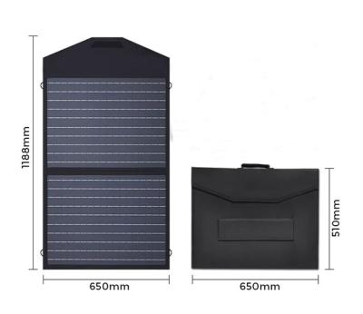 China 100w 18v Foldable Solar Panels Photovoltaic Monocrystalline Cells Solar Folding Charging Kit 156.75mmx156.75mm for sale