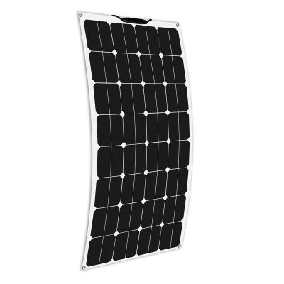 China Monocrystalline flexible solar panel 100W high efficiency car solar panel ETFE infill laminate 540X1050X2.5MM for sale