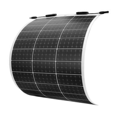 China Flexible Solar Panel 100 Watt 12V/24V Monocrystalline Semi-Flexible Bendable For Marine Cabin Van Car Uneven Rv Surfaces 162.75*81.375mm for sale