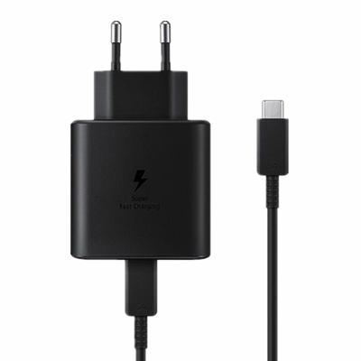 China 45W Mobile Phone Type Super Fast Charger + USB-C EU Plug Wall Cable For Samsung Galaxy s20/S21 S22 Note 10/20 for sale