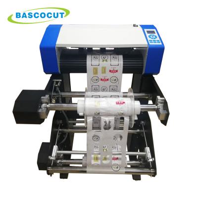 China BASCOCUT print shops roll to roll label cutter / mini laser roll label cutting machine for sale