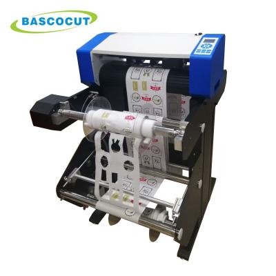 China Automatic Sticker Label Bascocut Roll Cutting For Rolling Vinyl Sticker Label Cutter for sale