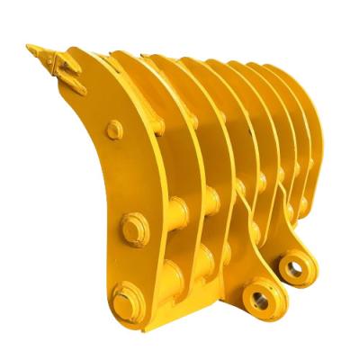 China Customizable Excavator Rake Bucket 1T - 50T Excavator Backhoe Root Rake for sale