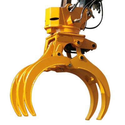 China Hydraulic Rotator Grapple 360 Degree Excavator Bucket Grapple Attachment for sale