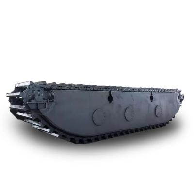 China Customized Floating Amphibious Excavator Pontoon Q355B Undercarriage  Water Track used for excavator for sale