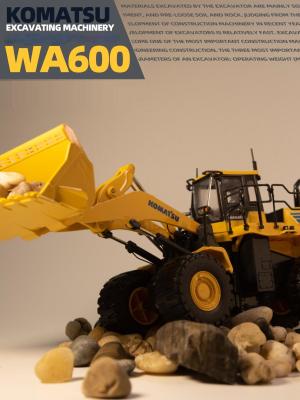 China 1/50 Scale Komatsu WA600 Wheel Loader Alloy Diecast Model | UH Series Construction Vehicle for sale