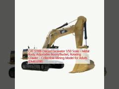 CAT 5110B Diecast Excavator 1/50 Scale - Metal Body, Adjustable Boom/Bucket, Rotating Crawler - Collectible Mining Model for Adults (DM85098)