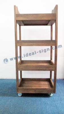 China 420 * 300 * 915mm Paulownia Wood Wine Rack  For Supermakets / Wine Shop for sale