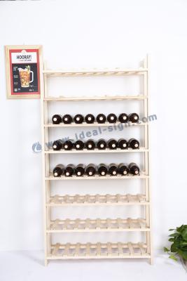 China Advertisement 64 Bottle Wood Wine Rack Big Storage 79 * 28 * 153cm for sale