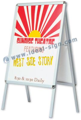 China White Framed Advertising Chalkboard / Outdoor Sandwich Board Signs for sale