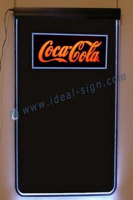 China Acrylic Fluorescent Led Writing Board / Illuminated Menu Board With Coca Cola Logo for sale